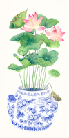 Gabby Malpas Blue Porcelain Lotus