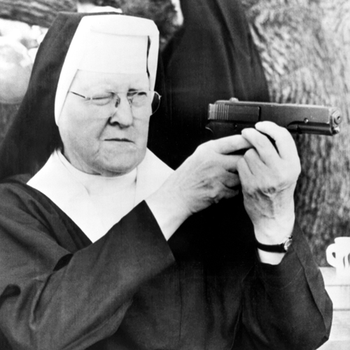 Anonym Nun With Pellet Gun 1965