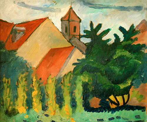 August Macke Kirche In Kandern 1911