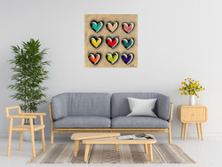 Carine Mougin Colored Hearts I