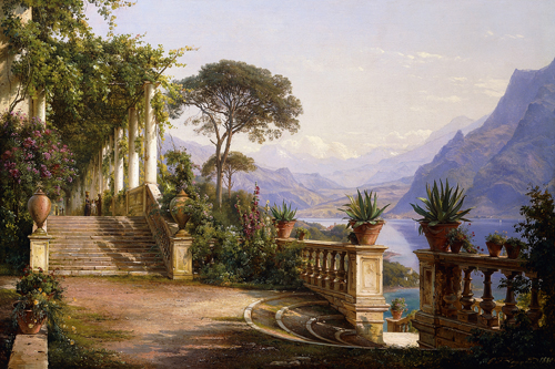 Carl Frederic Aagaard Loggia Mit Blick Uber Den Comer See