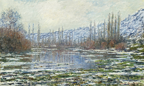 Claude Monet Das Tauwetter In Vetheuil 1880