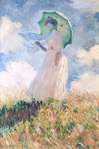 Claude Monet Frau Mit Sonnenschirm