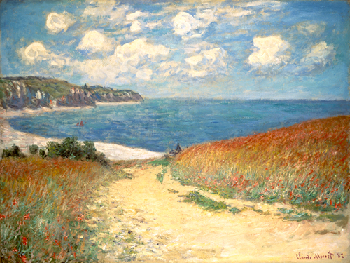 Claude Monet Strandweg Zwischen Weizenfeldern Bei