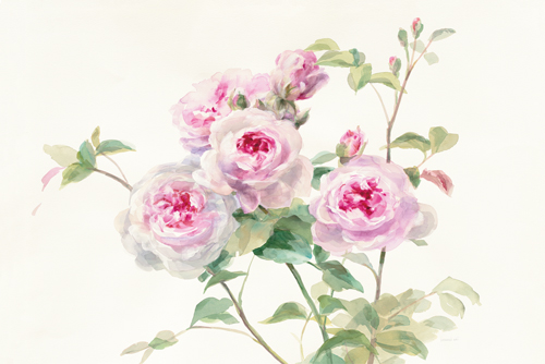 Danhui Nai Sweet Roses On White Green