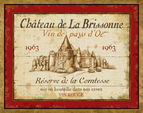 Daphne Brissonnet French Wine Labels I