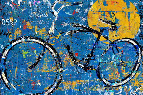 Daryl Thetford Blue Graffiti Bike