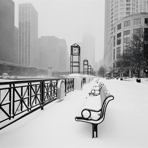 Dave Butcher Chicago River Promenade In Winter