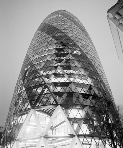 Dave Butcher The London Gherkin At Night