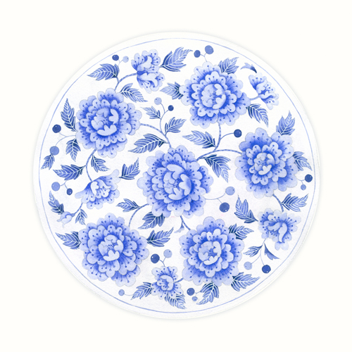 Gabby Malpas Blue Porcelain Plate 1