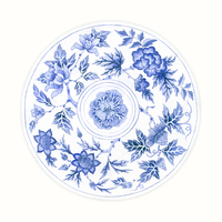Gabby Malpas Blue Porcelain Plate 2