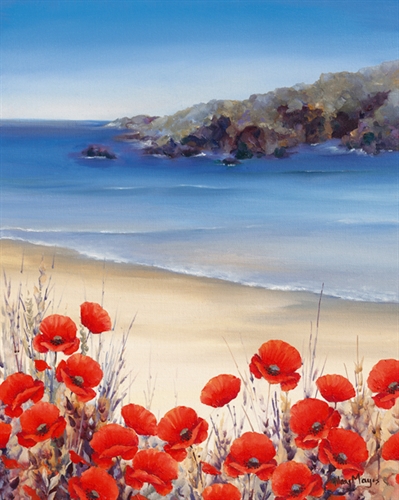 Hilary Mayes Poppies By The Sea