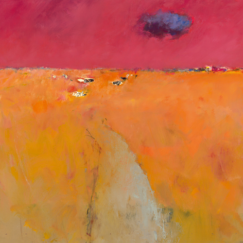 Jan Groenhart Landscape In Orange And Red