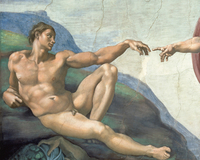 Michelangelo Die Erschaffung Des Adams Detail