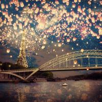 Paula Belle Flores Love Wish Lanterns Over Paris