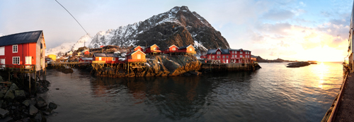 Rolf Fischer Alte Fischerhutten Lofoten Panorama