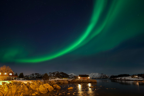 Rolf Fischer Ballstad Lofoten Nordlicht