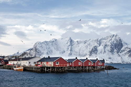 Rolf Fischer Fischerhutten Lofoten Nahe Reine