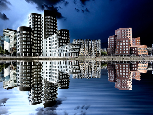 Rolf Fischer Gehry Bauten Dusseldorf Im Medienhafen