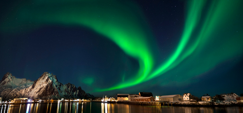 Rolf Fischer Nordlicht In Svolvaer Lofoten