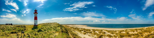 Rolf Fischer Sylt Panorama Ellenbogen Mit Leuchtturm