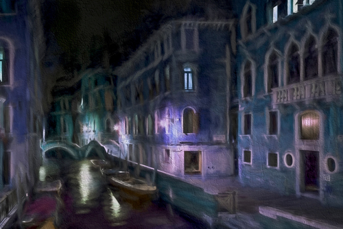 Rolf Fischer Venedig Nacht Fresko