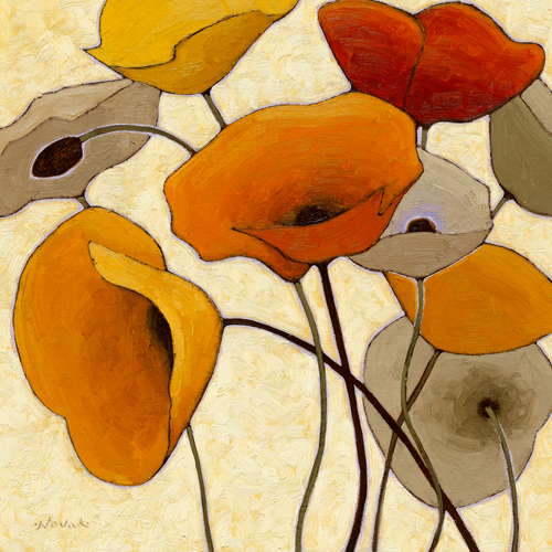 Shirley Novak Pumpkin Poppies Iii