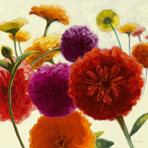 Shirley Novak Pure Palette Zinnias