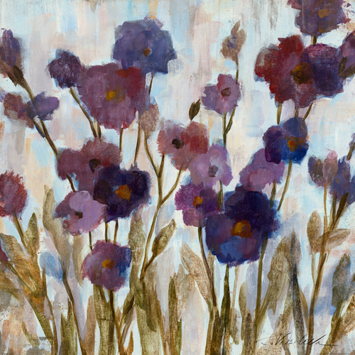 Silvia Vassileva Abstracted Florals In Purple