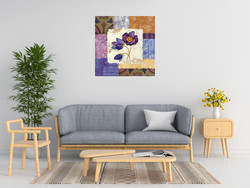 Silvia Vassileva Tiled Poppies I Purple