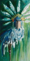 Stephanie Aguilar Stork With Feathered Crown