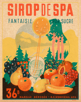 Vintage Booze Labels Sirop Da Spa
