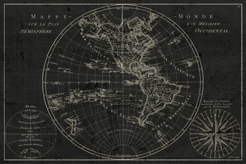 Wild Apple Portfolio Mappemonde Etching