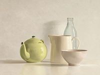 Willem De Bont Yellow Teapot Bottle Bowl And Jug